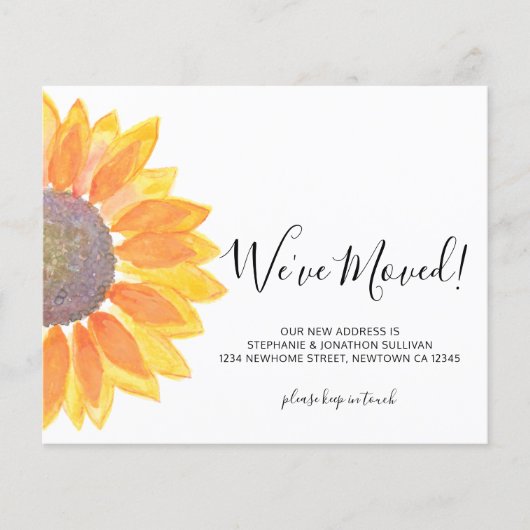 Budget We hebben Zonnebloem-aankondiging Kaart ver (Voorkant)