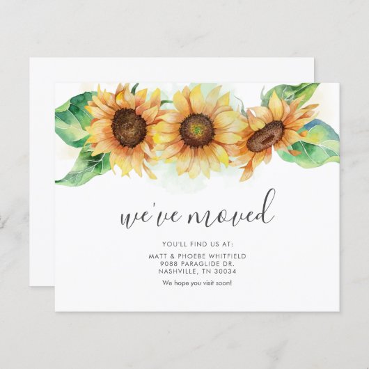 Budget We hebben Zonnebloem Bewegende Aankondiging (Voorkant / Achterkant)