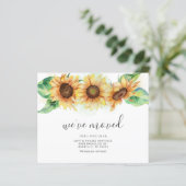 Budget We hebben Zonnebloem Bewegende Aankondiging (Staand voorkant)