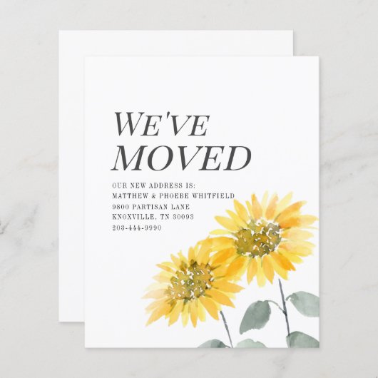 Budget We hebben Zonnebloem Bewegende Aankondiging (Voorkant / Achterkant)