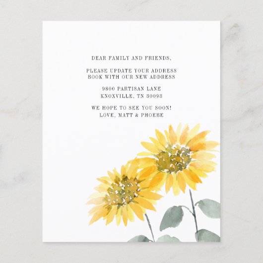 Budget We hebben Zonnebloem Bewegende Aankondiging (Achterkant)