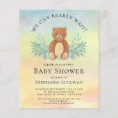 Budget We kunnen de uitnodiging tot Baby shower af (Voorkant)