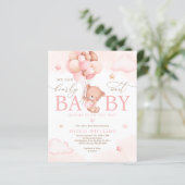Budget We kunnen de uitnodiging tot Baby shower af (Staand voorkant)