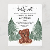 Budget We kunnen de uitnodiging tot Baby shower af (Voorkant)