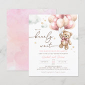 Budget We kunnen nauwelijks wachten roze Baby show (Voorkant / Achterkant)