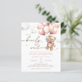 Budget We kunnen nauwelijks wachten roze Baby show (Staand voorkant)