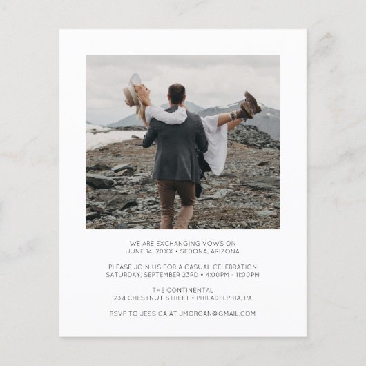 Budget We maken een handgeschreven uitnodiging af Flyer (Achterkant)