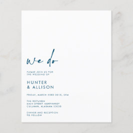 BUDGET We wedden een uitnodiging Flyer