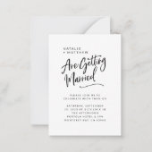 budget We worden getrouwd met script bruiloft Notitiekaartje (Voorkant)