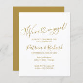 Budget We zijn Engagement Party Uitnodigingen (Voorkant / Achterkant)