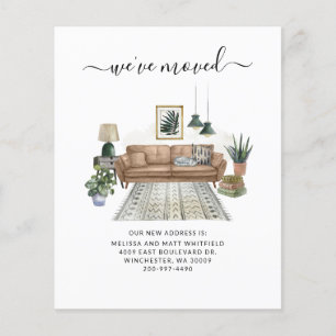 Budget We zijn verhuisd Chic Verhuis Aankondiging Flyer