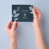 Budget Weddenblauw sparen de Datum Flyer (Hand)