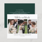 Budget Weddendag Foto Collage Hartelijk dank (Voorkant / Achterkant)