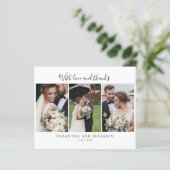 Budget Weddendag Foto Collage Hartelijk dank (Staand voorkant)