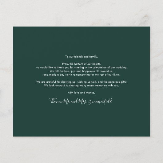 Budget Weddendag Foto Collage Hartelijk dank (Achterkant)