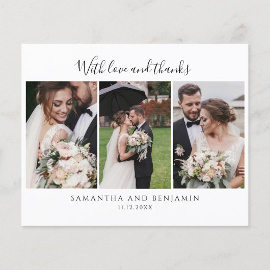 Budget Weddendag Foto Collage Hartelijk dank (Voorkant)