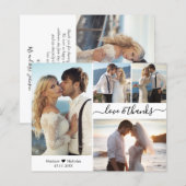 Budget Weddenfoto Collage Hartelijk dank Kaart scr (Voorkant / Achterkant)