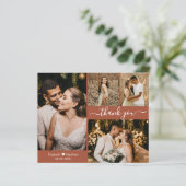 Budget Weddenfoto Collage Hartelijk dank Kaart scr (Staand voorkant)