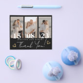 Budget Weddenfoto Collage Hartelijk dank kaarten (Enkel)