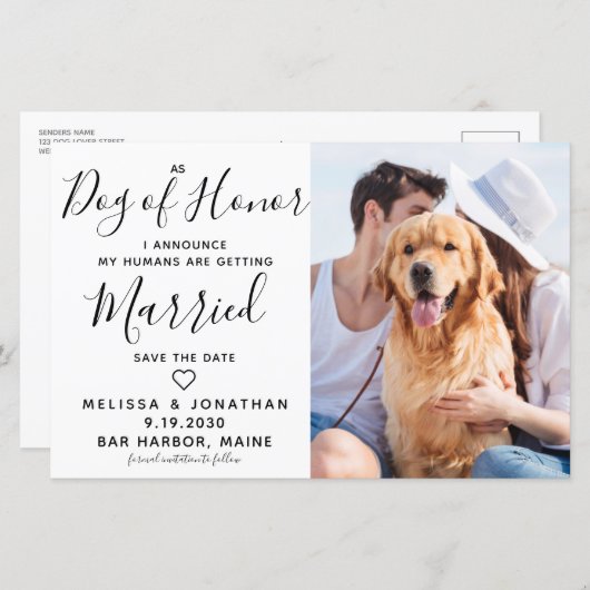 Budget Weddenfoto's Opslaan datumkaarten (Voorkant / Achterkant)