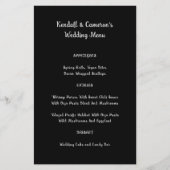 Budget Weddenmenu Solid Black Flyer (Voorkant)
