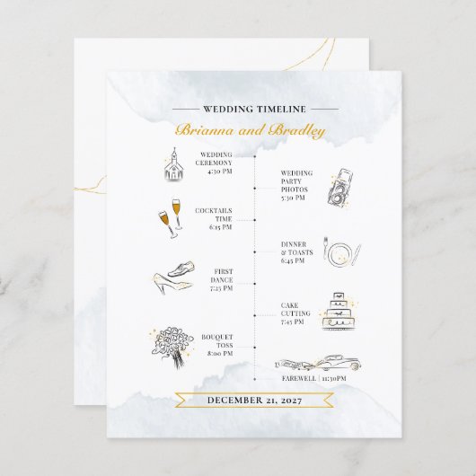 Budget Weddenrenroute WelkomstWaterverf (Voorkant / Achterkant)