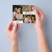 Budget Weddenschap 4 Foto Collage Hartelijk dank Flyer (Hand)