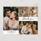 Budget Weddenschap 4 Foto Collage Hartelijk dank Flyer (Voorkant)