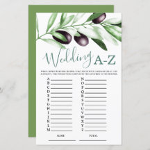 Budget Weddenschap A-Z Olive Vrijgezellenfeest Gam