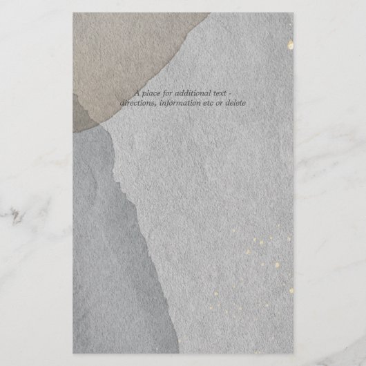 Budget Weddenschap Abstract Pewter Wabi Sabi Invit (Achterkant)