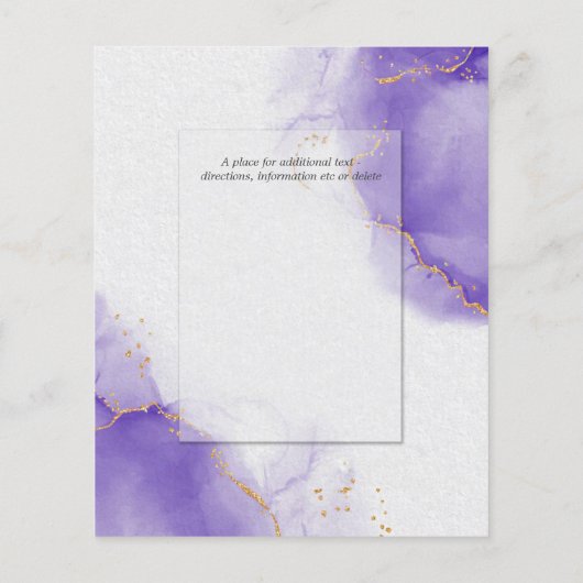 Budget Weddenschap Amethyst Lila Gold Abstracte ma (Achterkant)