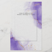 Budget Weddenschap Amethyst Lila Gold Abstracte ma (Achterkant)