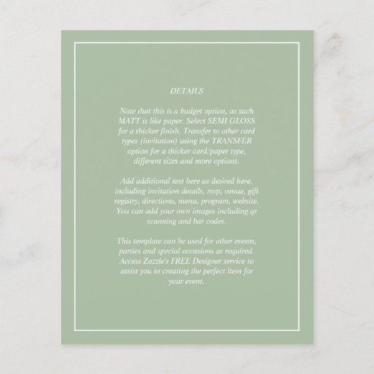 BUDGET Weddenschap Apple Green Monochrome Text (Achterkant)
