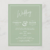 BUDGET Weddenschap Apple Green Monochrome Text (Voorkant)