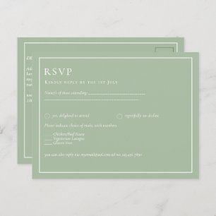 BUDGET Weddenschap Apple Green Monochrome Text Briefkaart