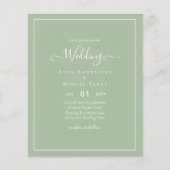 BUDGET Weddenschap Apple Green Monochrome Text Flyer (Voorkant)