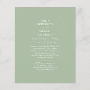 BUDGET Weddenschap Apple Green Monochrome Text Flyer