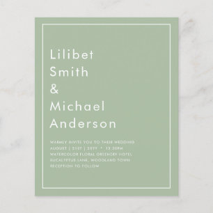 BUDGET Weddenschap Apple Green Monochrome Text Flyer