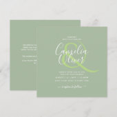 BUDGET Weddenschap Apple Green Monochrome Text Kaart (Voorkant / Achterkant)