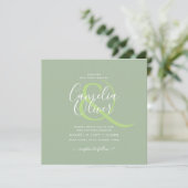 BUDGET Weddenschap Apple Green Monochrome Text Kaart (Staand voorkant)