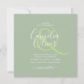 BUDGET Weddenschap Apple Green Monochrome Text Kaart (Voorkant)