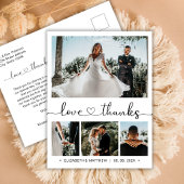 Budget Weddenschap Bedankt 4 Foto Collage Briefkaa Briefkaart