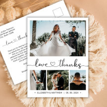 Budget Weddenschap Bedankt 4 Foto Collage Briefkaa