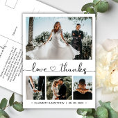 Budget Weddenschap Bedankt 4 Foto Collage Briefkaa Briefkaart