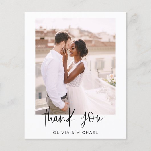 Budget Weddenschap Bedankt Foto Flyer (Voorkant)