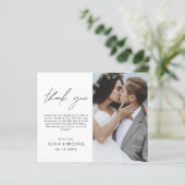 Budget Weddenschap Bedankt Foto minimalistisch (Staand voorkant)