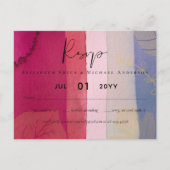 BUDGET Weddenschap Berry Red Paarse Waterverf Briefkaart (Voorkant)