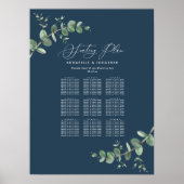 Budget Weddenschap Blauwe Zeevaart Eucalyptus Poster (Voorkant)