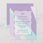 Budget Weddenschap Blauwgroen Lila Amethyst Abstra (Voorkant / Achterkant)