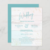 BUDGET Weddenschap Blauwgroen roze goud Abstract u (Voorkant / Achterkant)